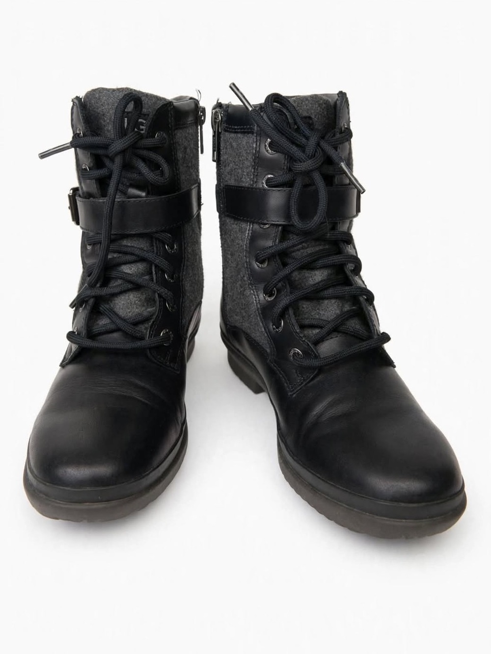 UGG Black and Gray Women's Kesey, waterproof lace-up & zipper boot.